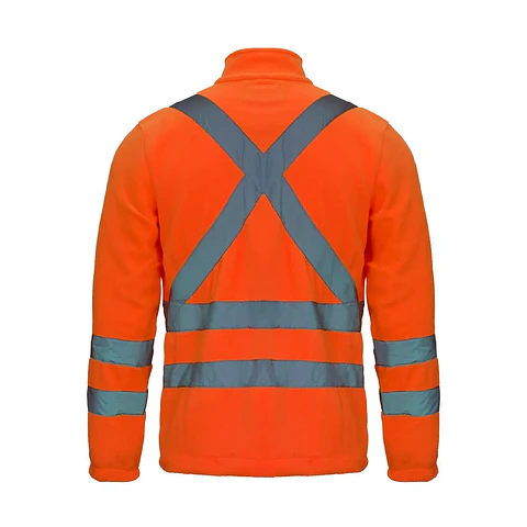 Chaqueta Micropolar Naranjo Fluor Hi-Viz 360°