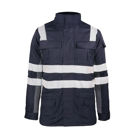 Parka Ignifuga Absolute Fire Antiestática FRWJT NFPA 13034 Azul Marino