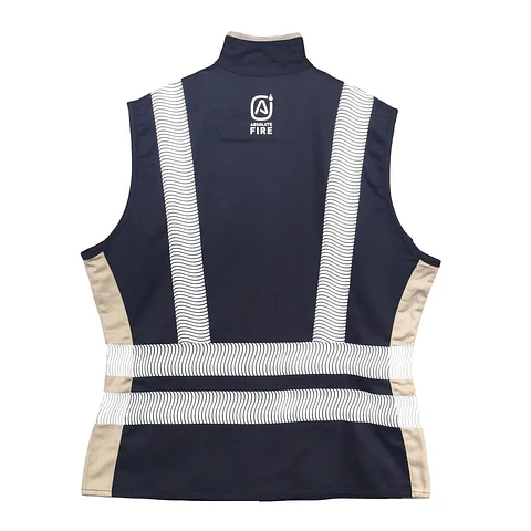 Chaleco Geologo Ignifugo Absolute Fire FRSVT NFPA 13034 Mujer Azul – Beige