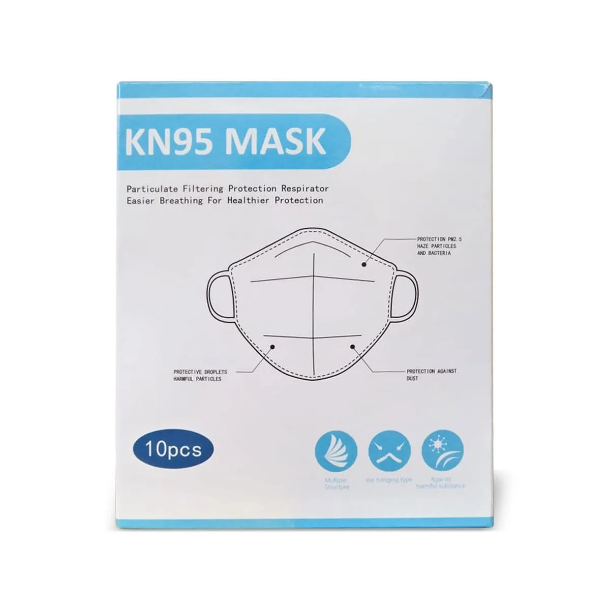 Mascarilla Plegable Kn95 (10 Unidades) 3