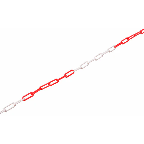 Cadena plastica delimitadora Roja y Blanca (Rollo 25 mts)