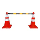 Barra conectora de conos Amarilla/Negro extensible 1-2 Mts. - Miniatura 2