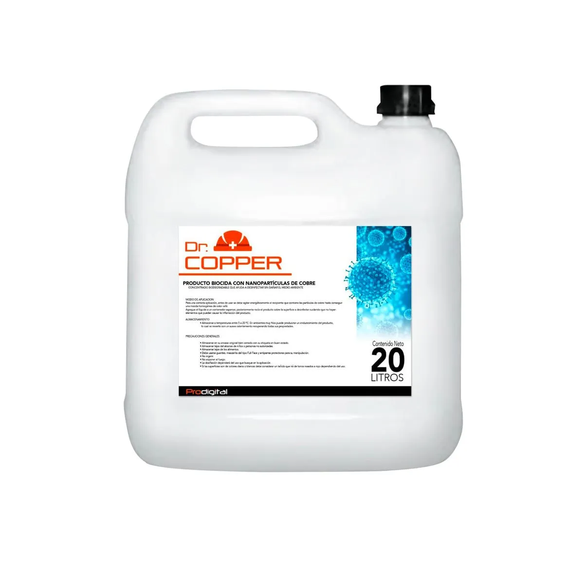 Bactericida Sanitizante Dr.Cooper Nanoparticulas-cobre Bidon 20 Lt 1