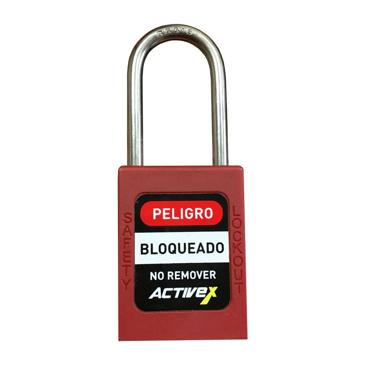 Candado Activex A10 Cuerpo Plastico Rojo 1