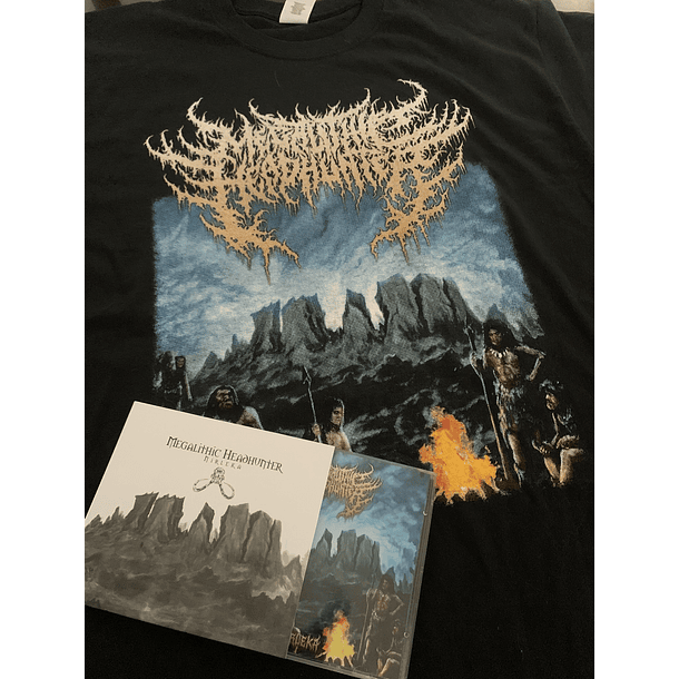 PACK - MEGALITHIC HEADHUNTER “Nirleka” CD / Polera TALLA L