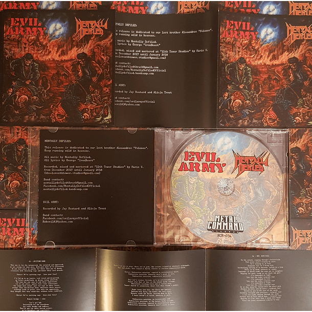 SPLIT CD MENTALLY DEFILED / EVIL ARMY Defiled Army 2