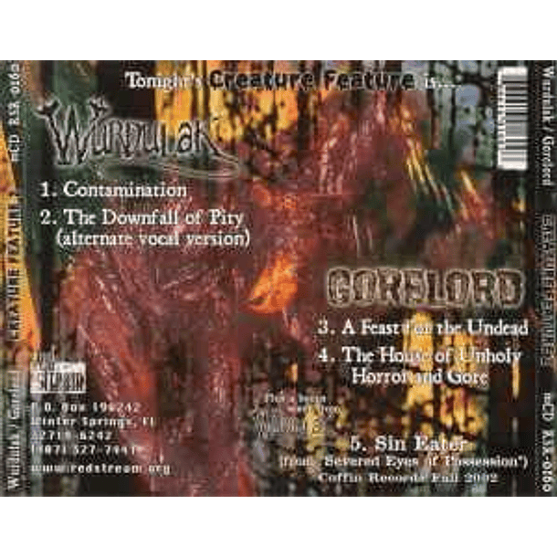 SPLIT CD WURDULAK / GORELORD Creature Feature 2  3