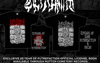 CENOTAPH - 25 Years of Gore & Putrefaction T-shirt OUT in APRIL