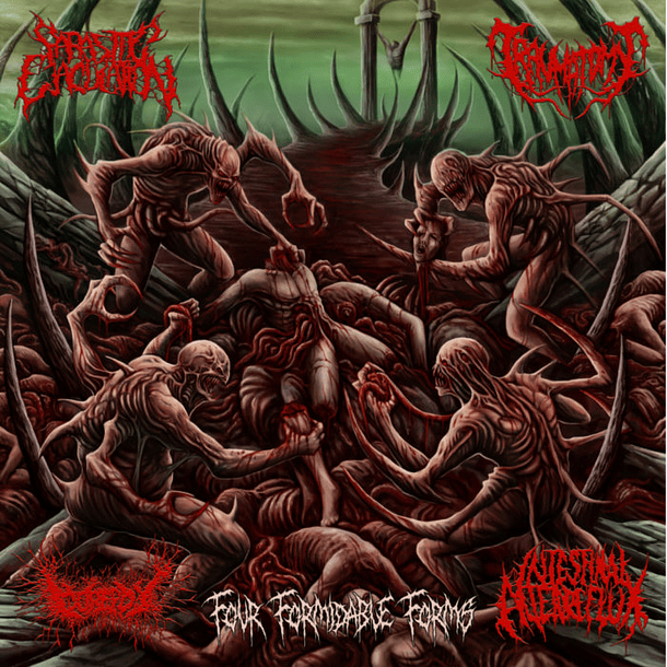 PARASITIC EJACULATION / TRAUMATOMY / GOREPOT / INTESTINAL ALIEN REFLUX - Four Formidable Forms 4 WAY SPLIT CD