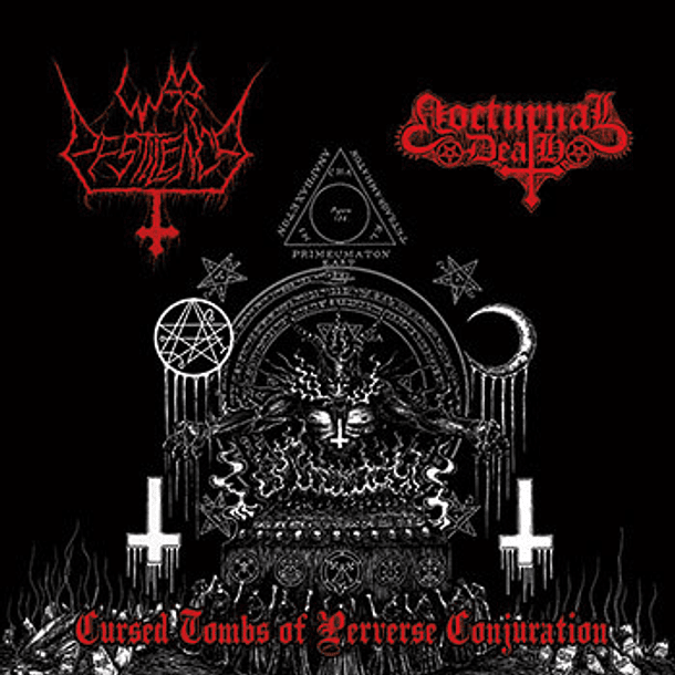 WAR PESTILENCE / NOCTURNAL DEATH - Cursed Tombs of Perverse Conjuration SPLIT CD
