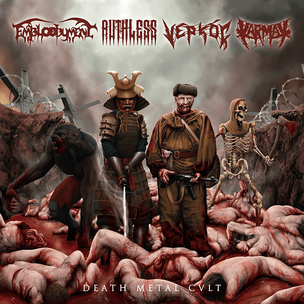 KARMAK / EMBLOODYMENT / RUTHLESS / VEKPOÇ - Death metal Cult 4  WAY SPLIT CD