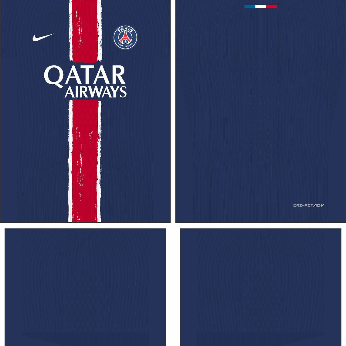 Arte Vetor Camisa PSG Local 2024-2025 ir 1