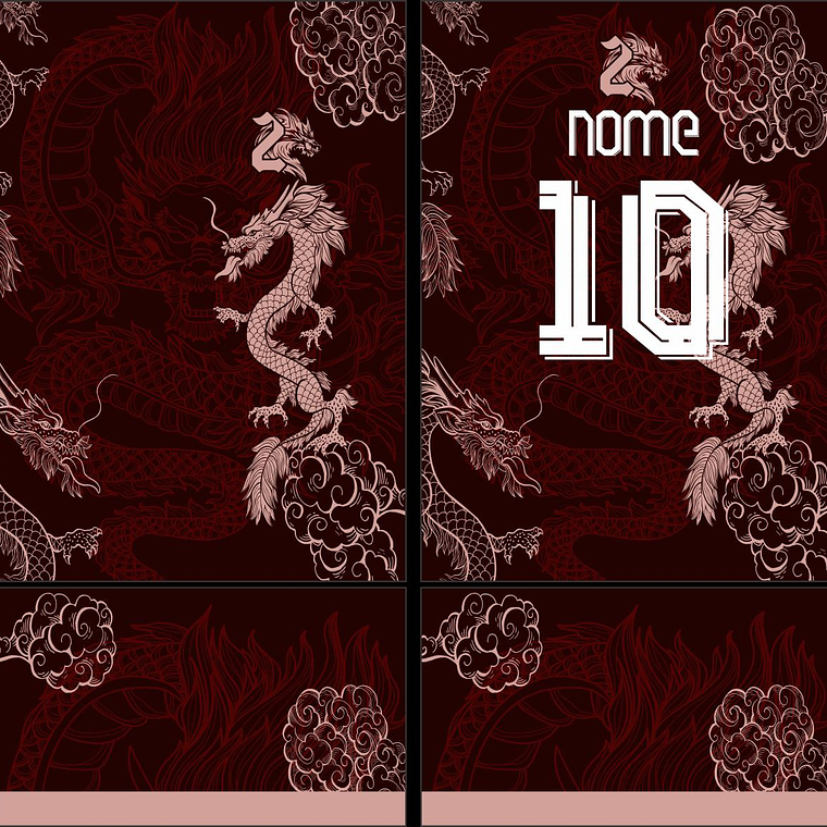 Arte Vetor Camisa Interclasse Dragão Mod-437 1