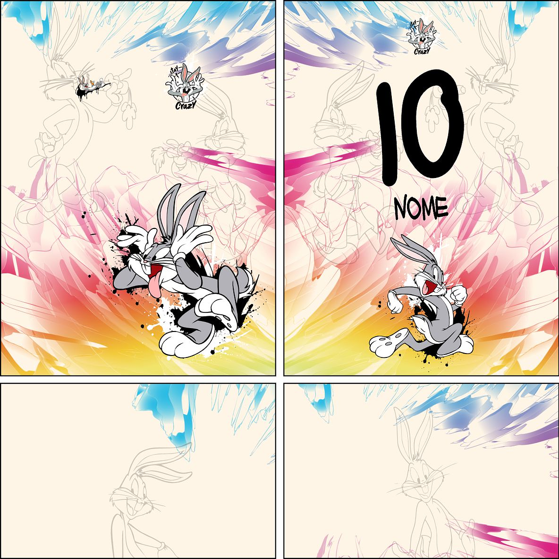 Arte Vetor Camisa Interclasse Pernalonga Mod-696 1