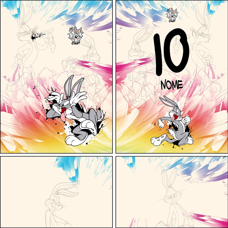 Arte Vetor Camisa Interclasse Pernalonga Mod-696 1