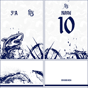 Arte Vetor Camisa Interclasse Tubarão Mod-694