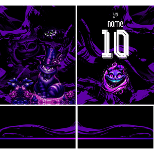 Arte Vetor Camisa Interclasse Gato de Cheshire Mod-681