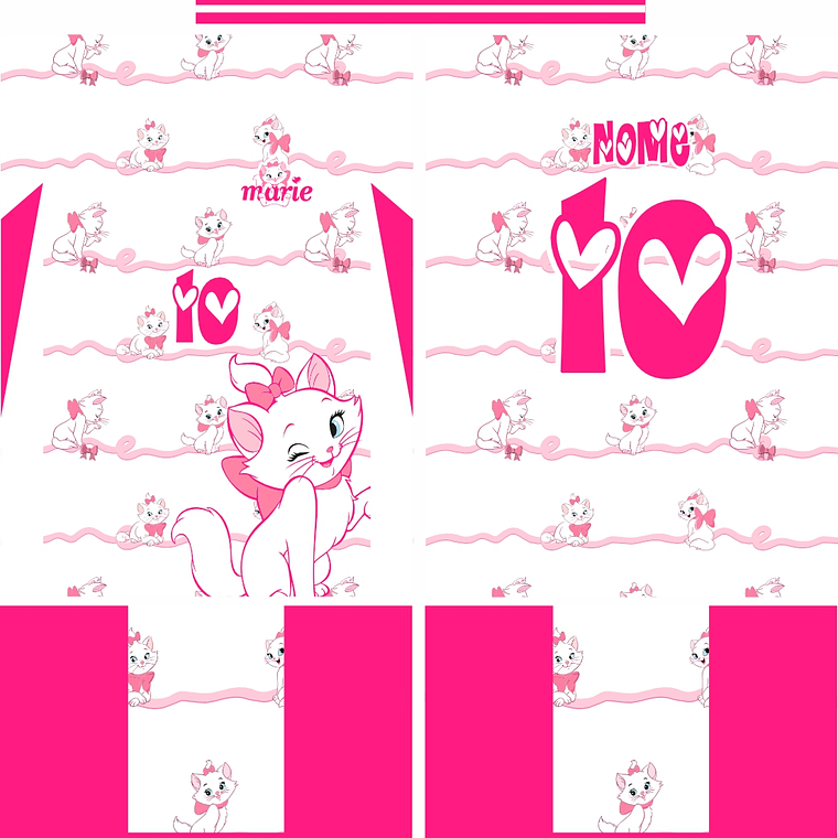 Arte Vetor Camisa Interclasse gata marie Mod-680 1