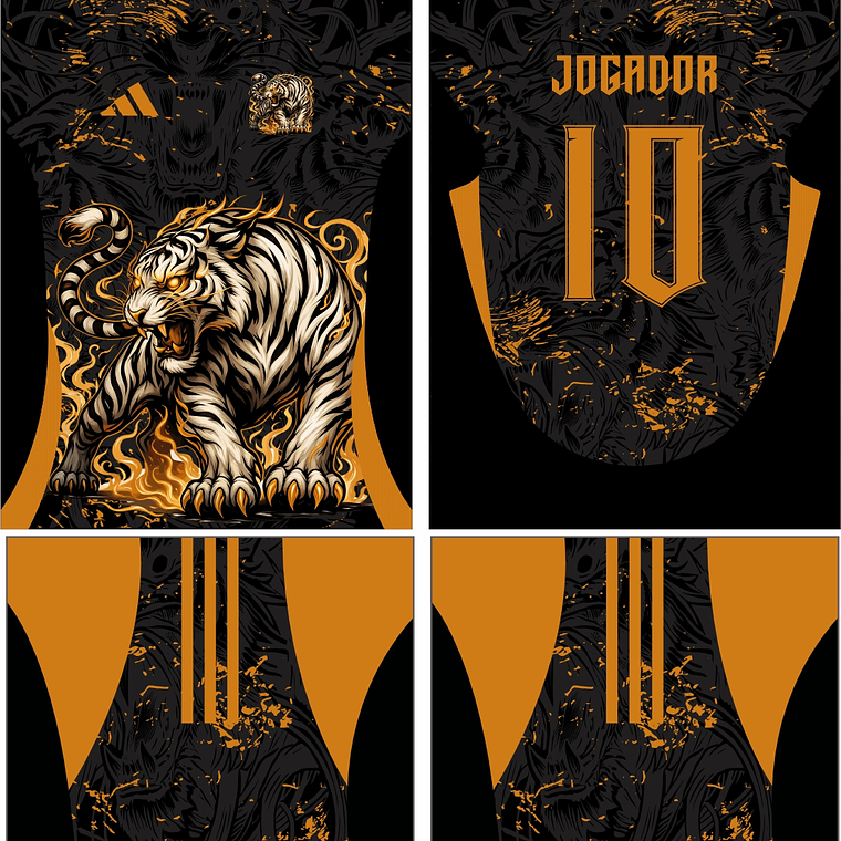 Arte Vetor Camisa Interclasse Tigre Mod-674 1