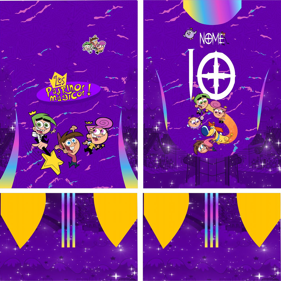 Arte Vetor Camisa Interclasse Padrinhos magicos Mod-664 1