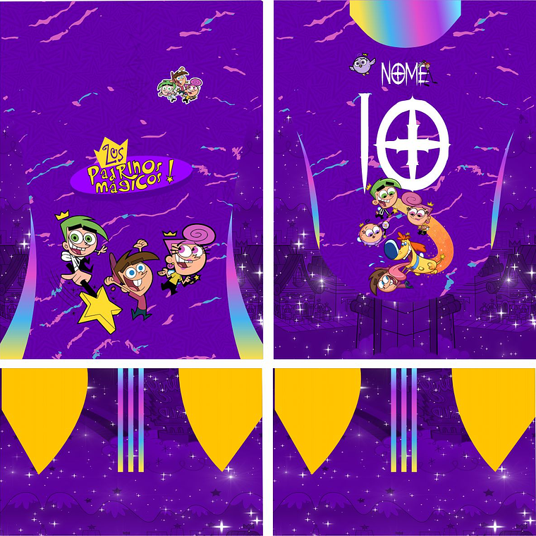 Arte Vetor Camisa Interclasse Padrinhos magicos Mod-664 1