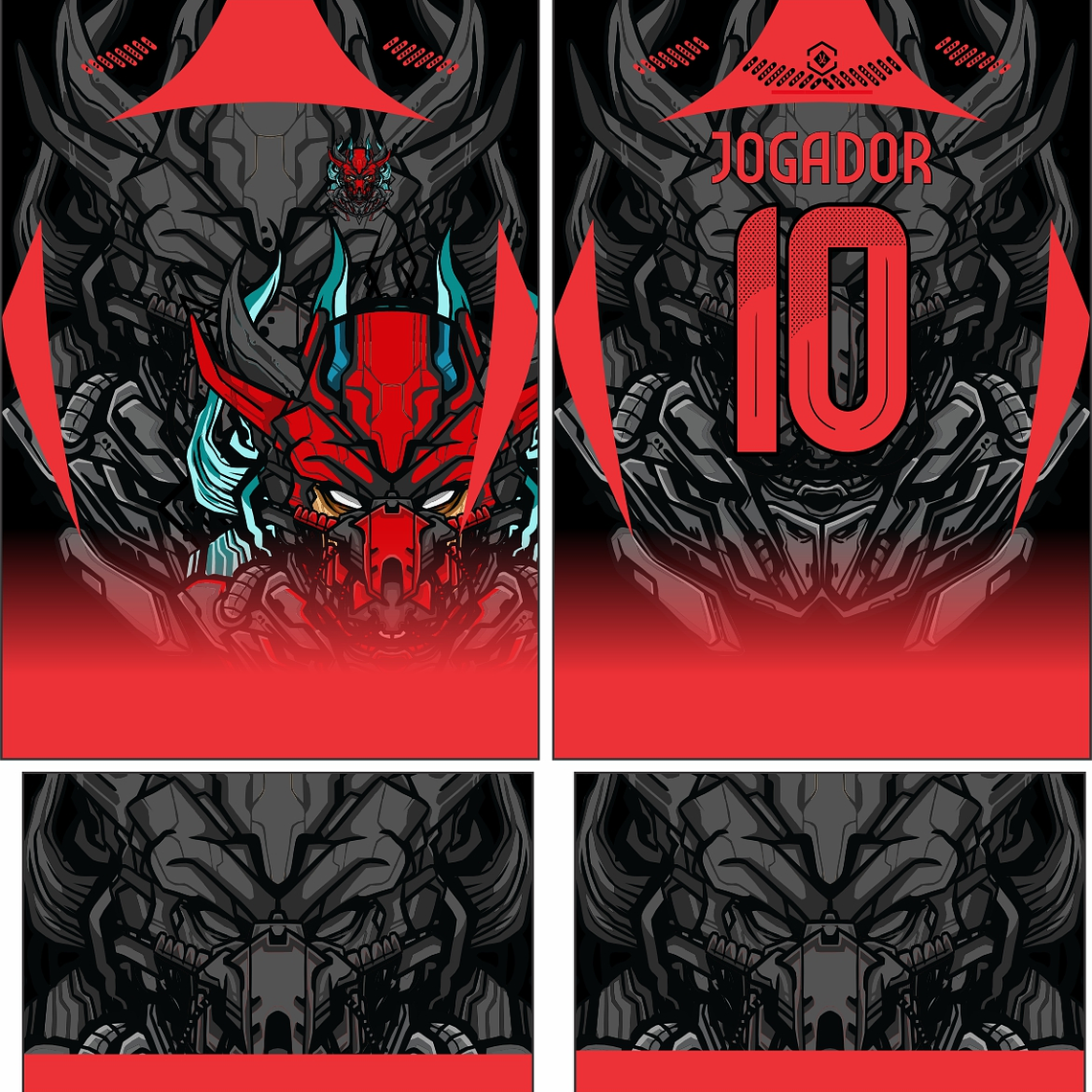 Arte vetor camisa Interclasse Mecha Skull Mod-643 1