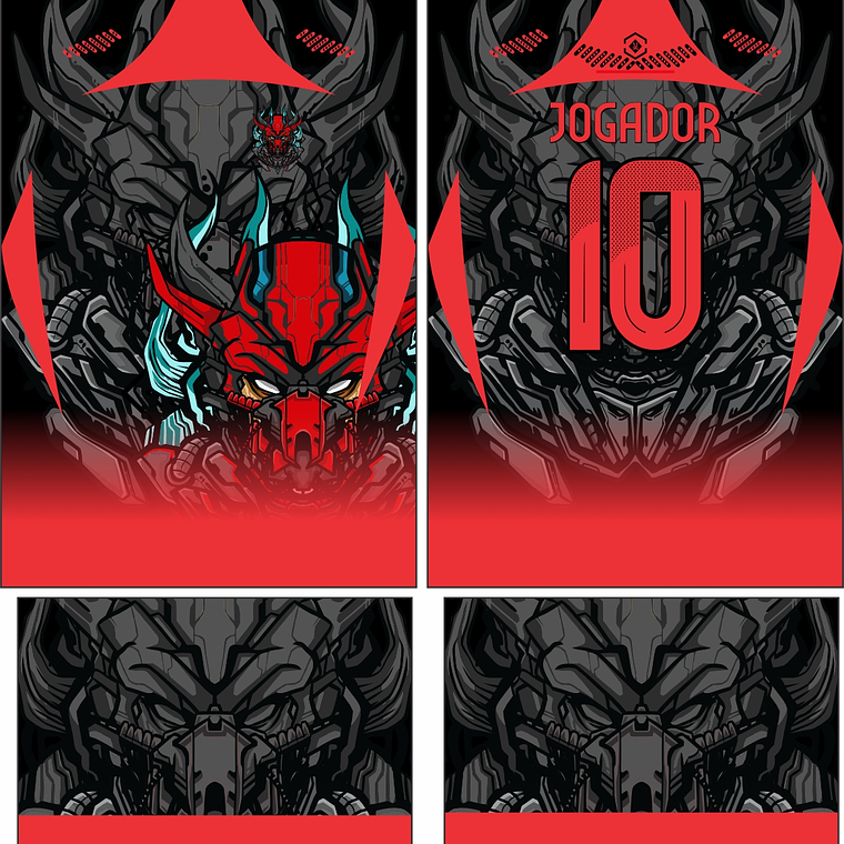 Arte vetor camisa Interclasse Mecha Skull Mod-643 1