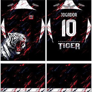 Arte vetor camisa Interclasse Tigre branco Mod-638