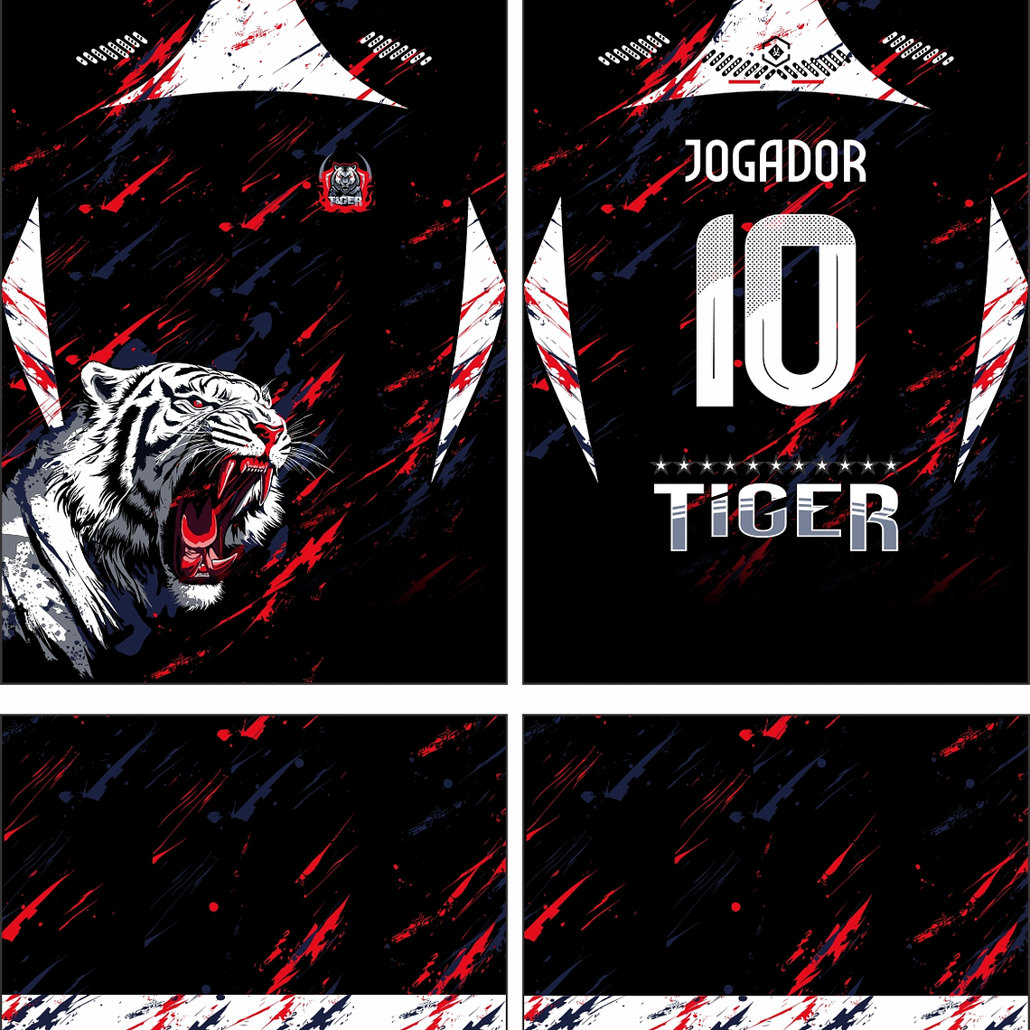 Arte vetor camisa Interclasse Tigre branco Mod-638 1