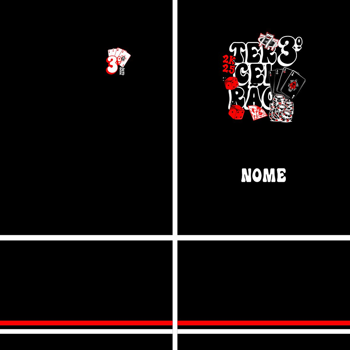 Arte Vetor Camisa Terceirão Poker e Baralho Mod-308 1