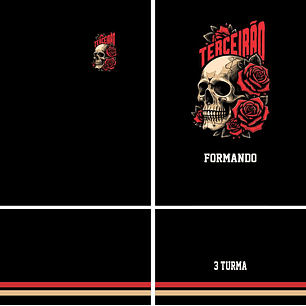 Arte Vetor Camisa Terceirão Caveira Mod-292