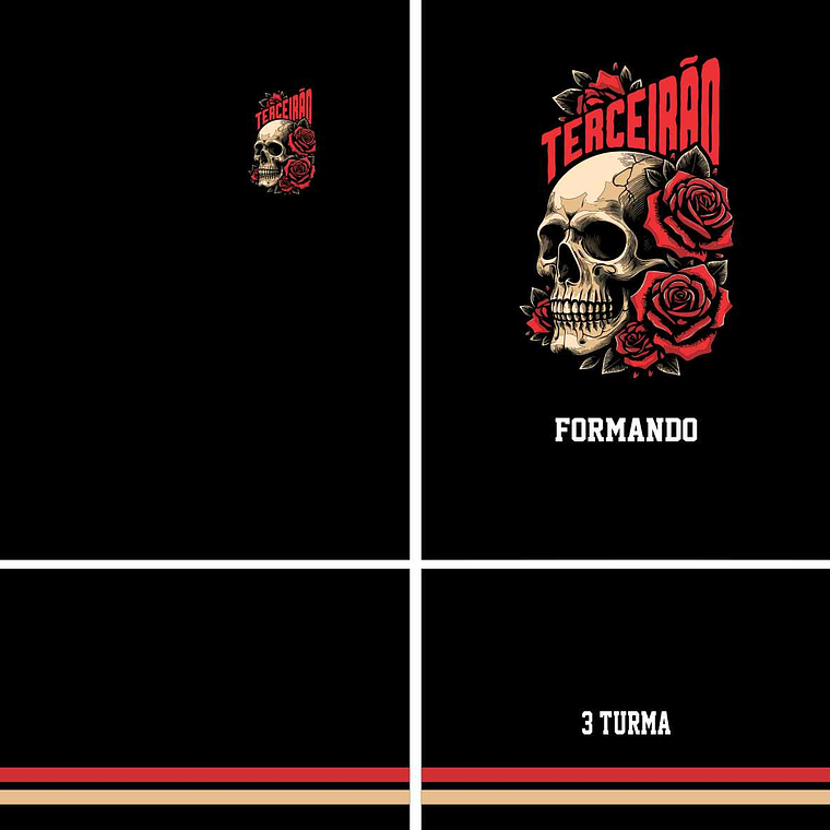 Arte Vetor Camisa Terceirão Caveira Mod-292 1