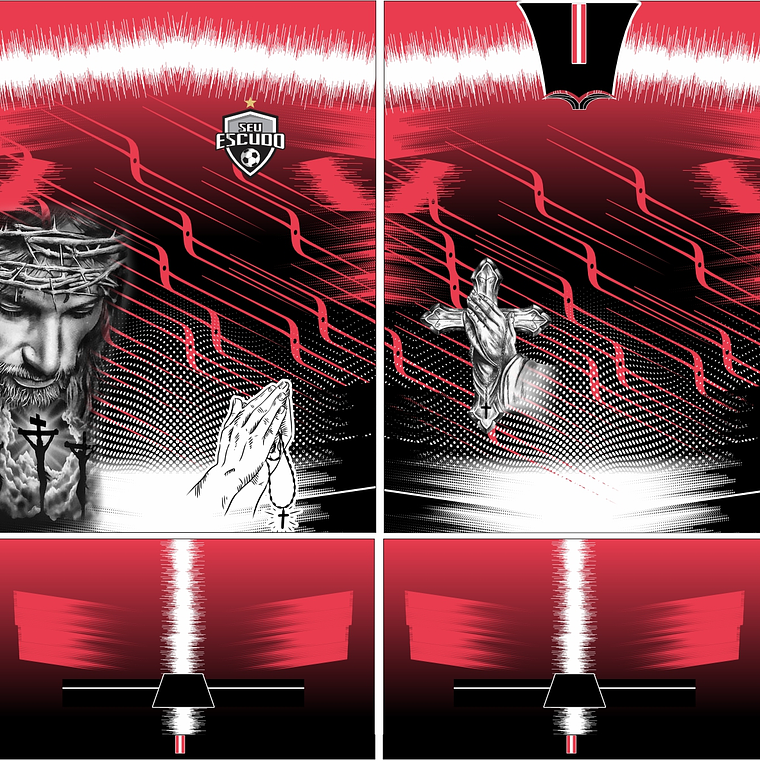 Arte Vetor Camisa Futebol Amador Mod-400 1