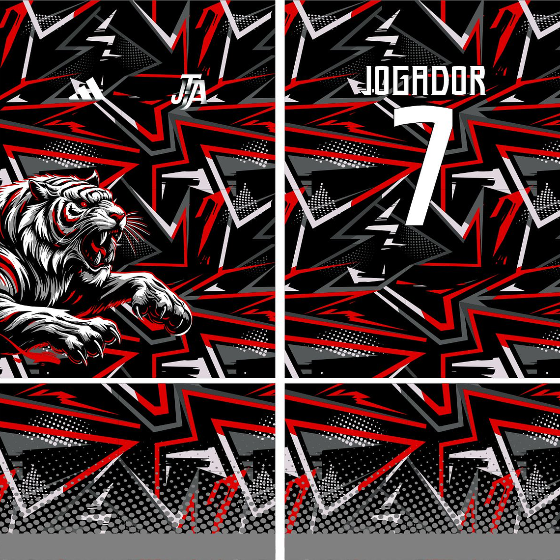 Arte Vetor Camisa Interclasse Tigre Mod-629 1