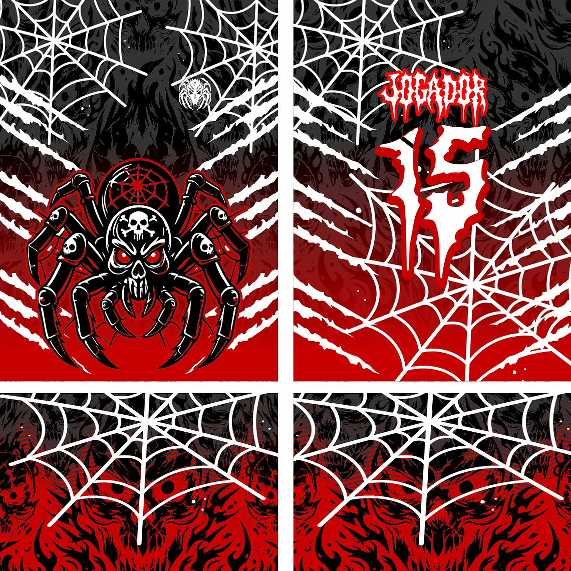 Arte Vetor Camisa Interclasse Aranha venenosa Mod-624 1