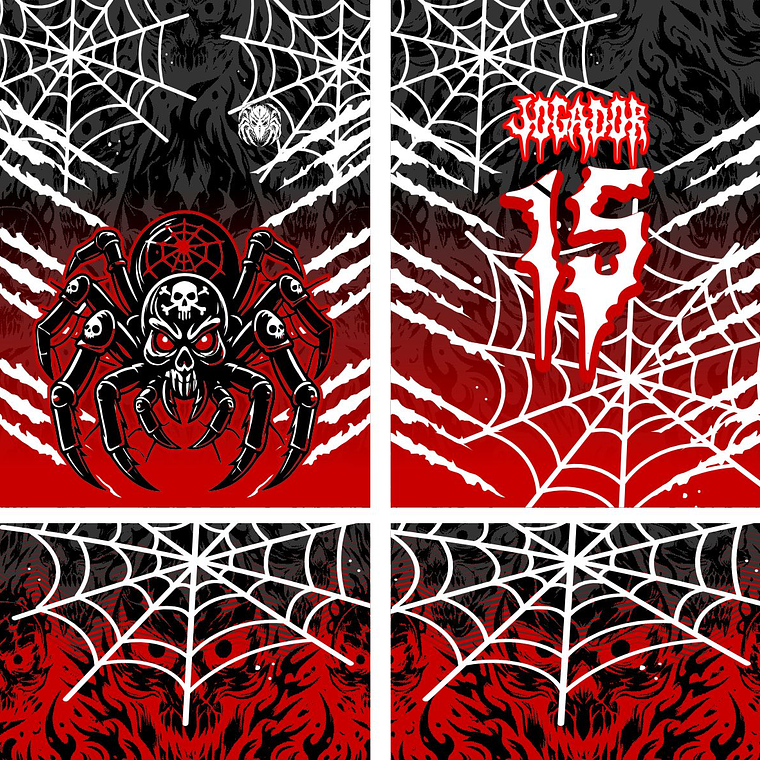 Arte Vetor Camisa Interclasse Aranha venenosa Mod-624 1