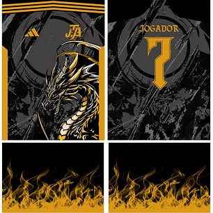 Arte vetor camisa Interclasse Dragão Mod-616