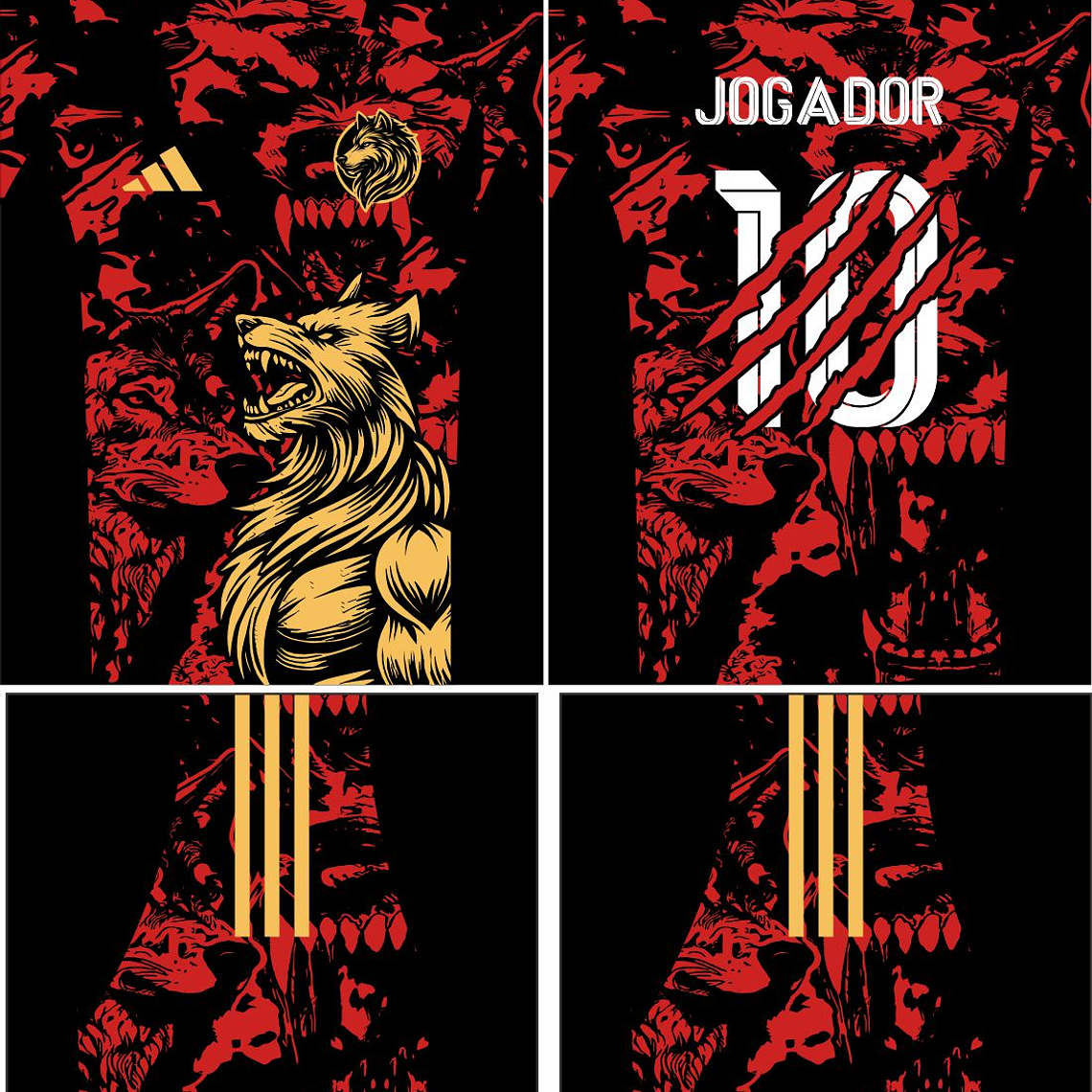 Arte Vetor Camisa Interclasse Lobo Mod-633 1