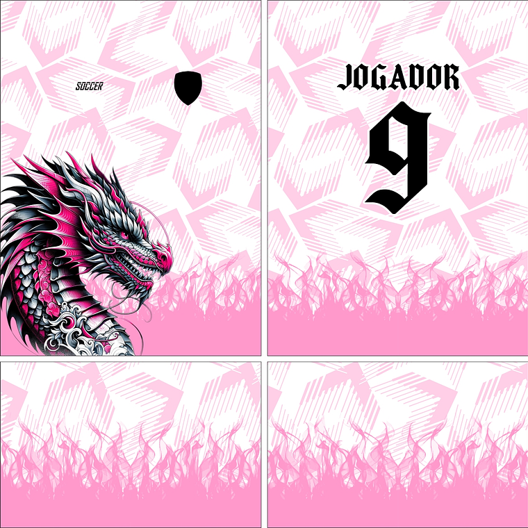 Arte Vetor Camisa Interclasse Dragão Mod-630 1