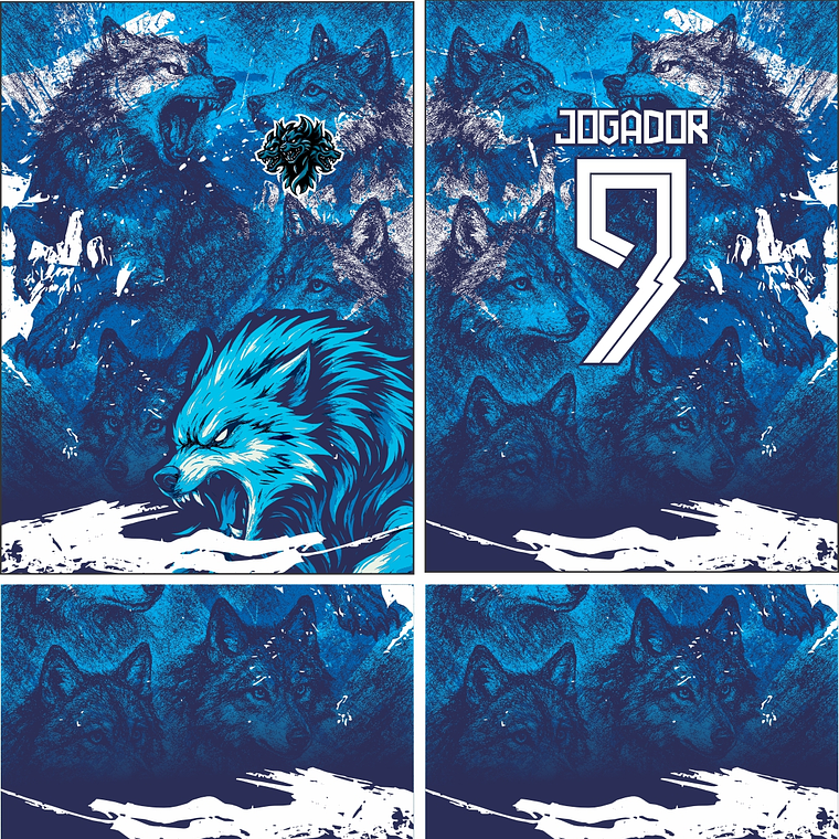 Arte Vetor Camisa Interclasse Lobo Mod-627 1