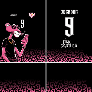 Arte Vetor Camisa Interclasse Pantera Cor de Rosa Mod-603