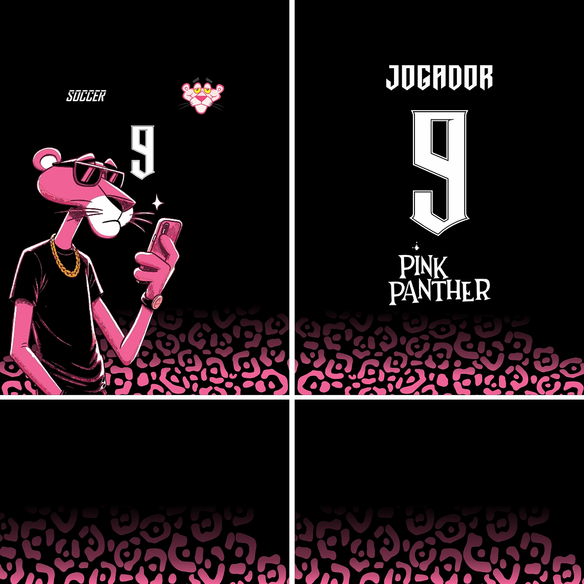 Arte Vetor Camisa Interclasse Pantera Cor de Rosa Mod-603 1