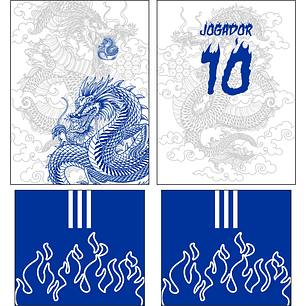 Arte Vetor Camisa Interclasse Dragão Mod-600