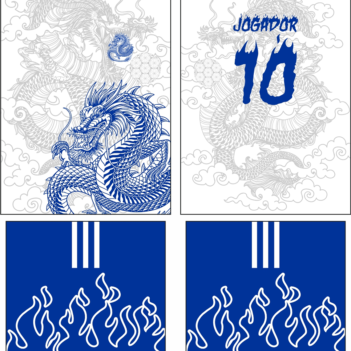 Arte Vetor Camisa Interclasse Dragão Mod-600 1