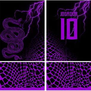 Arte Vetor Camisa InterClasse Cobra Roxa Mod-599