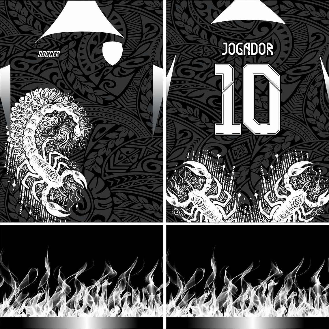 Arte Vetor Camisa Interclasse Escorpião Mod-596 1