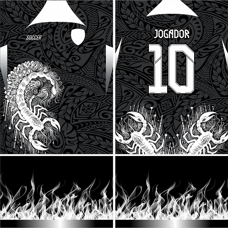 Arte Vetor Camisa Interclasse Escorpião Mod-596 1