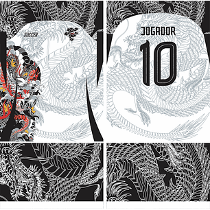 Arte Vetor Camisa Interclasse Dragão Mod-533