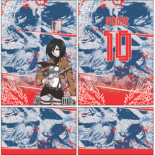 Arte Vetor Camisa Interclasse Mikasa Ackerman Mod-529