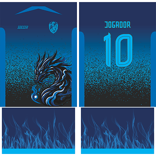 Arte Vetor Camisa Interclasse Dragão Mod-526